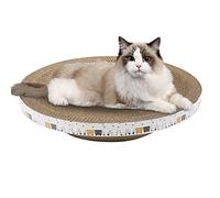 Oval Wavy Scratching Pad for Cats, Scratching Mat, Cat Scratcher Made of Cardboard, Robust, Scratching Lounge, Cats, Cat Scratching Bowl, Cat Scratcher