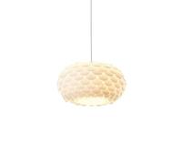 Oval White Fish Scale Acrylic Pendant Light - Multi-Size Modern Hanging Lamp for Bedroom, Living Room, Dining Room