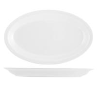 Oval White Porcelain Plate Roma 36 Cm Saturnia