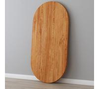 Oval Wood Dining Table Top Replacement Portable 20" 24" 31" 40" Coffee Table for Indoor/Outdoor Bistro Oak Finish 100x50cm (39"x20")