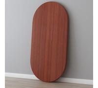 Oval Wood Dining Table Top Replacement Portable 20" 24" 31" 40" Coffee Tabletop for Indoor/Outdoor Bistro Teak Finish 39"x24" (100x60cm)