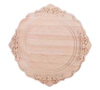 Oval Wood Frame Applique Hand Carved Unpainted Fireplace Wood Frame Carving | Elegant European French Styling, Easy DIY with Safe Installation, Khaki Wood Material, for Mirror Frames and Home Decor
