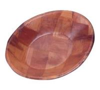 Oval Woven Wooden Bowl - 12x9" - ideal as a fruit bowl or bread basket offering great table presentation
