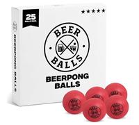 OVANA Beer Pong Balls 40mm Competition Quality - Table Tennis Balls for Beer Pong (2.7g) Drinking Games & Party Supplies - Official Size, Ideal for Celebrations, Student Parties & Festivals (Red, 25
