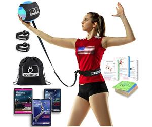 OVANTO Volleyball Training Equipment Aid - Adjustable Practice Hitting Rebounder in 4 Styles to Serve, Spike, Set, and Pass Like a Pro - Volleyball Practice Equipment Gift for Beginners & Experts