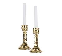 OVAQUIXI 1:12 Dollhouse Miniature Golden Candlestick Set, Decoration for Living Room, Metal Material, Non-, Portable, 2 Pieces, Suitable for Doll House Enthusiasts