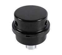 OVAQUIXI 1/2" Thread Connector Air Compressor Muffler Filter, 20mm Metal Intake Filter Silence, Black