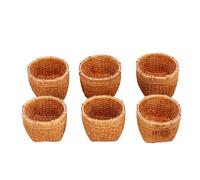 OVAQUIXI 1.30in Decorative Miniature Basket 6PCS Resin 1:12 Scale