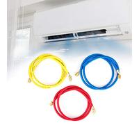 OVAQUIXI 1/4 in Air Conditioning of The Refrigerant Tool 600 Psi Reliable Quality -Cold Man to Add Refrigerant R22 R134a R12 R50 Exquisite Art Art Yellow Red Blue 3 X Hose