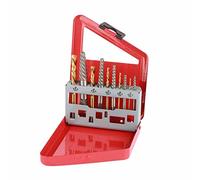 OVAQUIXI 10 PCS Screw Extractor Set, Left-Hand Drill Bit Plated Alloy Steel Extractor Drill Bit Set