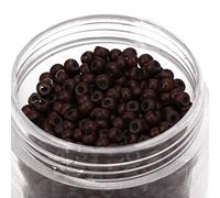 OVAQUIXI 1000PCS Silicone Hair Extension Link Rings (0.12x0.08x0.08in/3x2x2mm) Multiple Colors Optional, Black/Dark Brown/Brown/Light Brown/Beige, Fits All Hair Types Sturdy Durable (brown medium