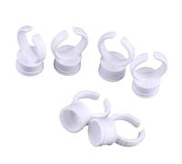 OVAQUIXI 100PCS Disposable Ink Ring Cups, Eyebrow Lip Pigments Holder Caps (Without Partition #03)