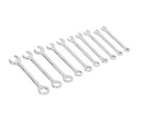OVAQUIXI 10PC Ratchet Spanner Set - Dual Head Hex/TORX Combination 72-Tooth, Chrome Vanadium Steel 4-11mm (Inc. 4.5/5.5/9mm) | 15° Angled Professional Wrench Kit