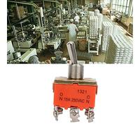 OVAQUIXI 10PCS 6 Pin Toggle Switch E-TEN1321 ON-ON Design for Electronics and Projects