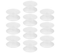 OVAQUIXI 10pcs Silicone Double Sided Suction Cup Dual Side Two-Sided Ultra Strong Suction Force Transparent Flexible with Silicone Gel for Aquarium Fish Tank Airline Tube Pump Tube