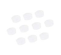 OVAQUIXI 10pcs Soft Rubber Flute Hole Plug Replacement Kits for Easy Instrument Repair - White & Transparent CF98/CF99 (Transparent CF99)