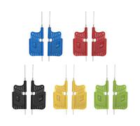OVAQUIXI 10Pcs Ultra Small Test Lead Clips High Efficiency for Electronic Work Durable ABS with Rubber Rings