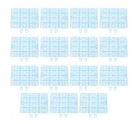 OVAQUIXI 15pcs Rabbit Cage Mat Plastic Small Animal Resting Pad with 30 Clips for Pet Bunny Guinea Pig Connecting Mats (Blue 34x25cm)