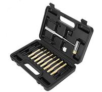 OVAQUIXI 17Pcs Punch Set, Carbon Steel and Brass Round Punches, Durable and Compact Installation Punch Tools for Mechanics and Enthusiasts