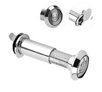 OVAQUIXI 220 Degree Door Peephole, Wide Viewing Ring Door Peephole, Zinc Alloy Material with Motion Detector, Suitable Thickness 35mm-55mm, for Wood/Fiberglass (Sliver)