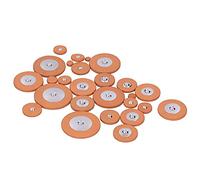 OVAQUIXI 25 Pcs Saxophone Pads, Soft Sheepskin Sound Hole Gaskets for Wind Instruments, Ideal for Repairing Midrange and Soprano Saxophones (soprano saxophone)