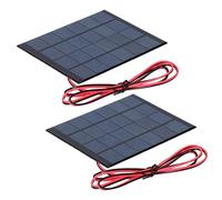 OVAQUIXI 2Pcs Mini Solar Power Module Durable Solar Panel Charger for Flashlights and Landscape Lights DC 6V 2W