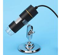 OVAQUIXI 300000 Pixels USB Digital Microscope 1000X Magnifier Camera with 8 LED Lights and Universal Metal Base for PCB Inspection and Biological Observation (30w)