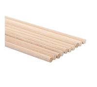 OVAQUIXI 30cm Wooden Dowels Natural White Birch Craft Sticks Strong Durable Wood Poles for Model Building Art Projects Garden Stakes (5MM*30CM)
