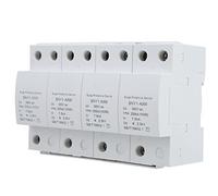 OVAQUIXI 4P Protector PBT Plug In Protective Device 385VAC 100KA DIN Rail Circuit Breaker for Home Power Distribution Cabinet Photovoltaic System (200KA)