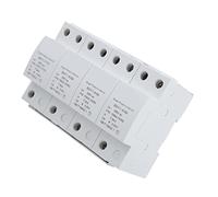 OVAQUIXI 4P Protector PBT Plug In Protective Device 385VAC 100KA DIN Rail Circuit Breaker for Home Power Distribution Cabinet Photovoltaic System (100KA)