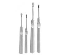 OVAQUIXI 4Pcs Leather Edge Groover Leather Carving Tool Trencher Stainless Steel with 2 Shapes V U for Craft Edge Scraping