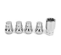 OVAQUIXI 4PCS Wheel Nut Locks M12x1.5MM Steel Locking Nuts 32MM Height for Universal Auto Compatible Models