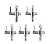 OVAQUIXI 5Pcs Single Head Air Valve, Stainless Steel Fish Tank Pump Regulating Valve for Optimal Aquarium Oxygen Control