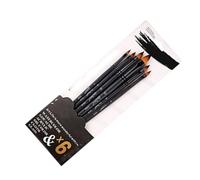 OVAQUIXI 6Pcs Acrylic Paint Brush Set Nylon Bristles Multipurpose Art Painting Brushes for Watercolor Oil Gouache Acrylic for Artists Students Kids (Cat Tongue)