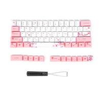 OVAQUIXI 73 PBT 73 Keycaps, Sublimation Mechanical Keyboard Accessory, Five-Faced Dyed, Customizable to the Keyboard Decorations (6064 Sakura)