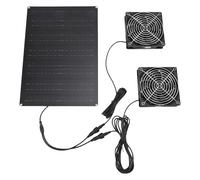 OVAQUIXI 75W Solar Powered Exhaust Fan, Monocrystalline Silicon Solar Panel, High Speed 3000 to 4000 RPM with IPX7 Connector, for Pet House Greenhouse RV