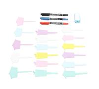 OVAQUIXI 76PCS Plastic Plant Labels, Fade Resistant Garden Tags for Flower Beds Pots Vegetable Fields, with 24pcs Tall House Label 24pcs Wide House Label Potted Plant