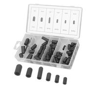 OVAQUIXI 80Pcs Vacuum Hat Plug Assortment Kit, Rubber High Temperature Leakage Proof Vacuum Caps 5 32in to 3 8in Black, with Storage Box, for Car Home Industrial Use