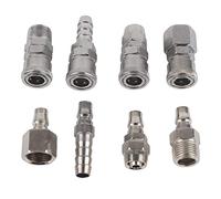 OVAQUIXI 8PCS BSP 1/2" Pneumatic Air Hose Quick Connector Set Air Compressor Fitting Coupler Plug Socket with Tin-Plated Iron for Industrial Automotive Tools