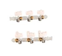 OVAQUIXI Acrylic Guitar Machine Heads Tuners Set for Classical Guitars - Durable Silver Tuning Pegs for Fast Accurate String Adjustment - 3 Left 3 Right