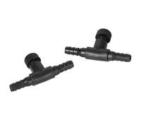 OVAQUIXI Adjustable 3 Way Air Valve Tee Connector for Aquarium 4mm Tubing | Precise Oxygen Regulation, ABS Build, Black