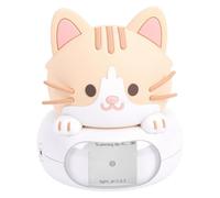 OVAQUIXI AI Desk Robot Companion, Cute Night Light with Voice Commands for Kids Bedside Smart Learning Chat Robot (Cat)