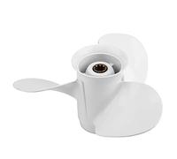 OVAQUIXI Aluminum Mariner Propeller 3 Vane/Wing 9 1/4 X 11j Right Rotation for Outboard Motor with White Green Color Direct Replacement