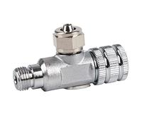 OVAQUIXI Aquarium CO2 Regulator, Stainless Steel Needle Valve with Bubble Counter, High Precision CO2 Control for Fish Tank Enthusiasts (Single-head fine-tuning valve (connected to meter))