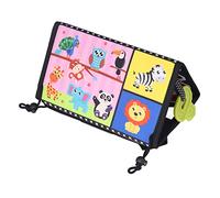 OVAQUIXI Baby Cloth Book, Hand-Eye Coordination Exercise, Fun High Contrast Cloth Book, Mirror Toys, Polyester Fiber, Silicone