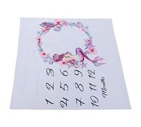 OVAQUIXI Baby Milestone Blanket Soft Delicate Nordic Style Cloth Monthly Milestone for Baby's Growth, Baby Showers, 100 X 100cm