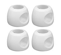OVAQUIXI Baby Safety Door Knob Covers - Lockable Design, Protects Children, Easy to Install, 4 Set - White