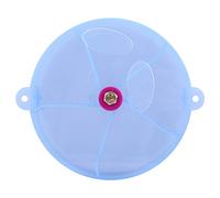OVAQUIXI Bird Foraging Feeder with 5 Slots and Wheel Chamber Design for IQ Skill Exercise, Easy Clean Mounting Screws (Blue)
