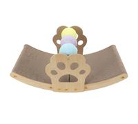 OVAQUIXI Boat Shaped Cat Scratching Board, Multifunctional Cat Scratcher Bed with Reversible Scratching Pad for Indoor Cats and Dogs, Sisal Material, 23.23x10.63x9.84in (Color Ball Design A)