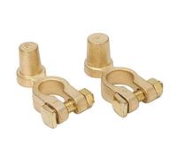 OVAQUIXI Brass Battery Terminal Connectors, 1 Pair of SAE to JIS Car Battery Terminal Connector Positive Negative Top Post Battery Terminal for Auto Marine Boat RV